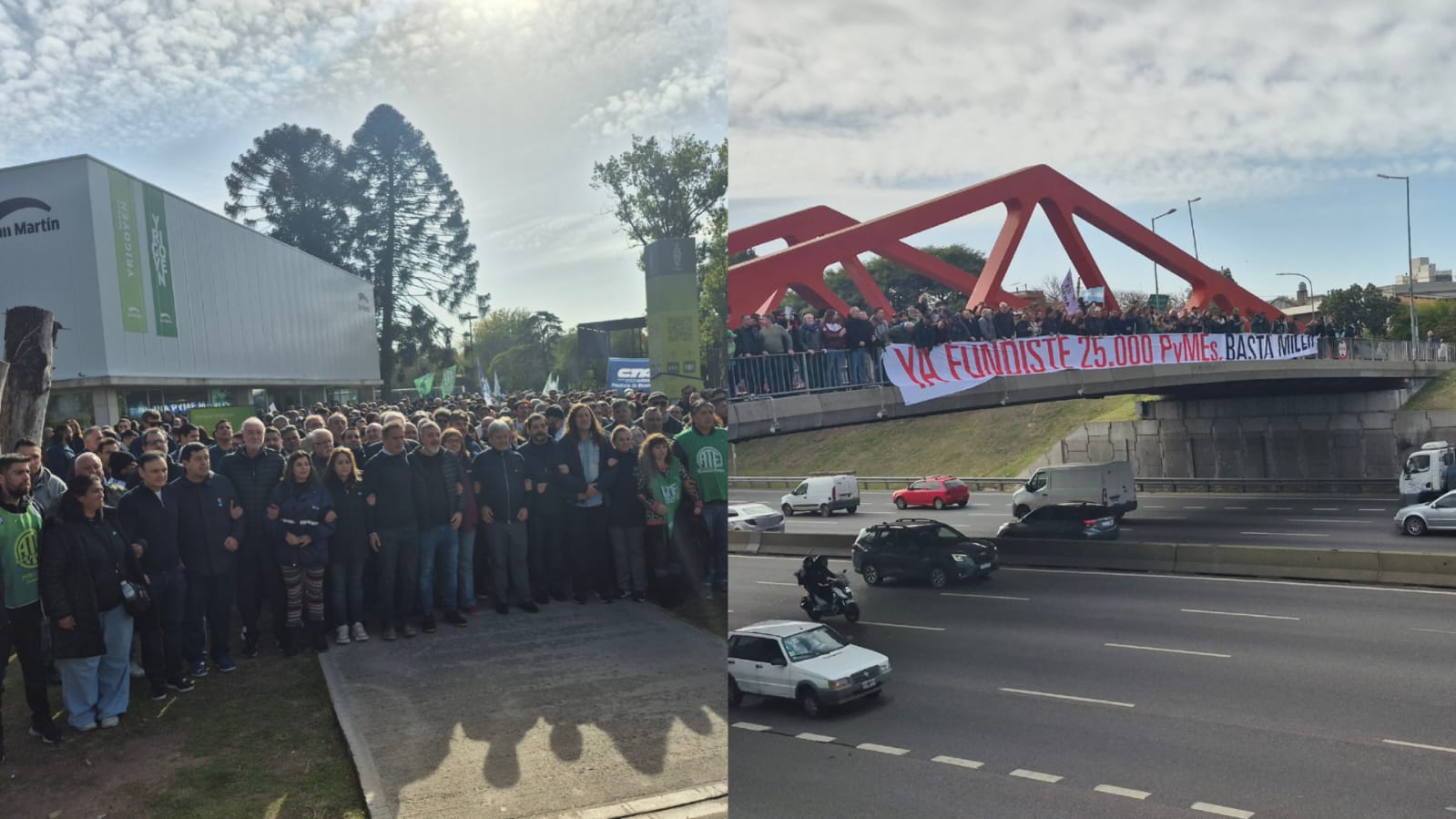 Empresarios y trabajadores se movilizaron en San Martín por el cierre de 25.000 PyMEs